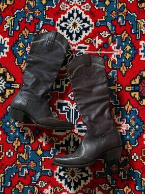 UNION OF ANGELS Brown Leather Cowboy Western Boots Size 8